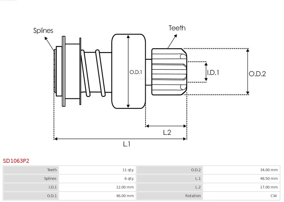 Comprar SD1063P2 As-pl Bendix