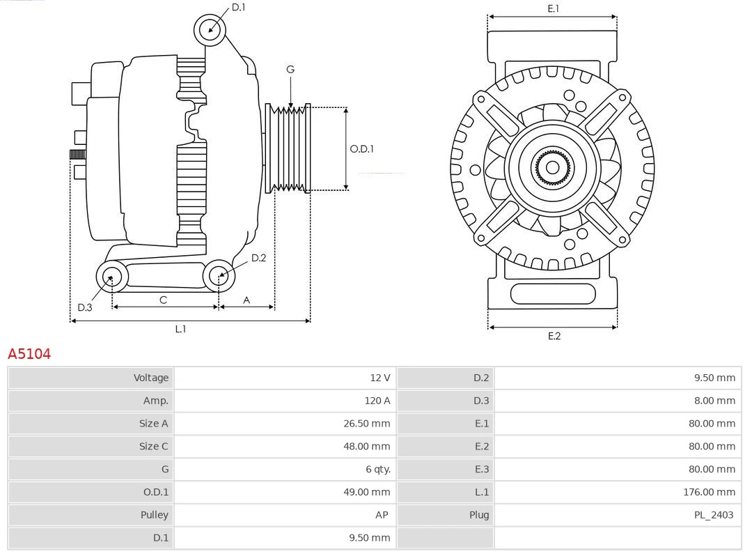 Generador As-pl A5104