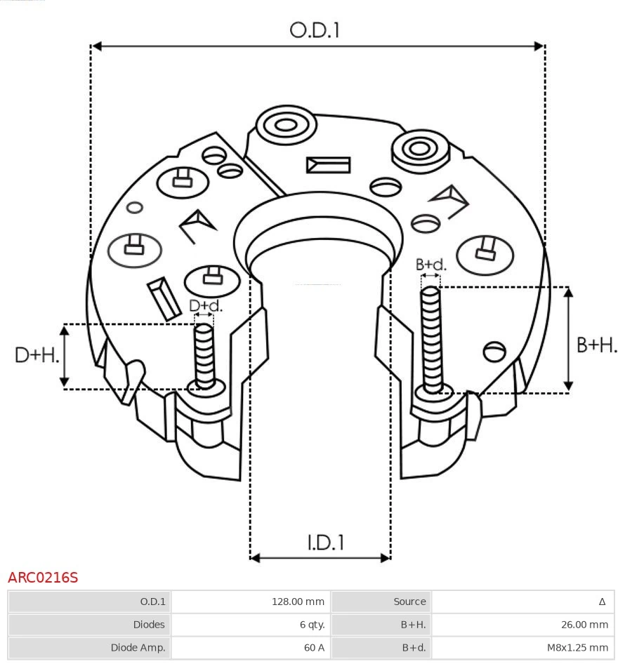Alternador Diodo Puente Rectificador Ford Mondeo 4 CA2