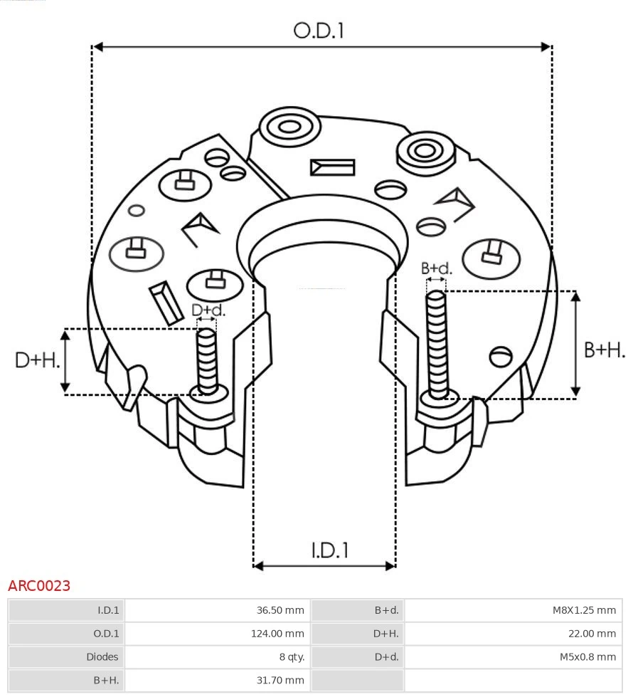 Puente de diodos, alternador 1127320746 Bosch
