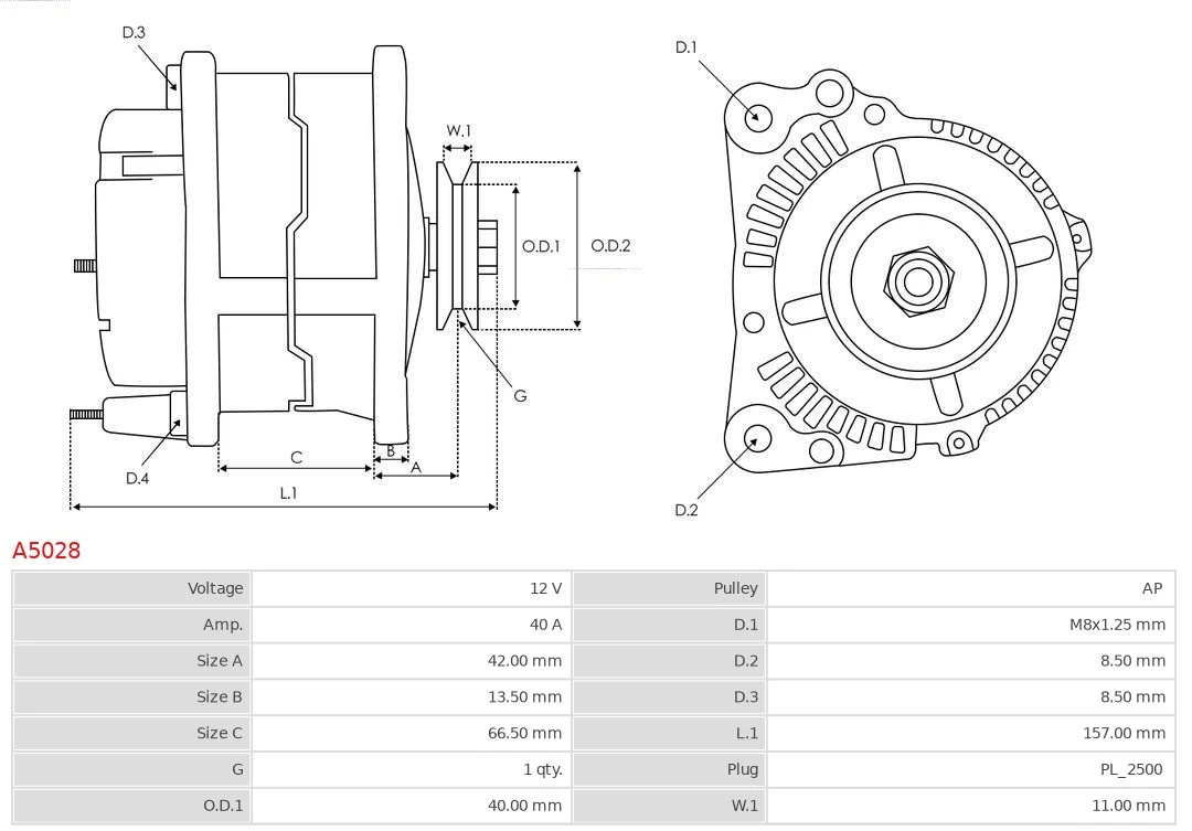 Generador As-pl A5028