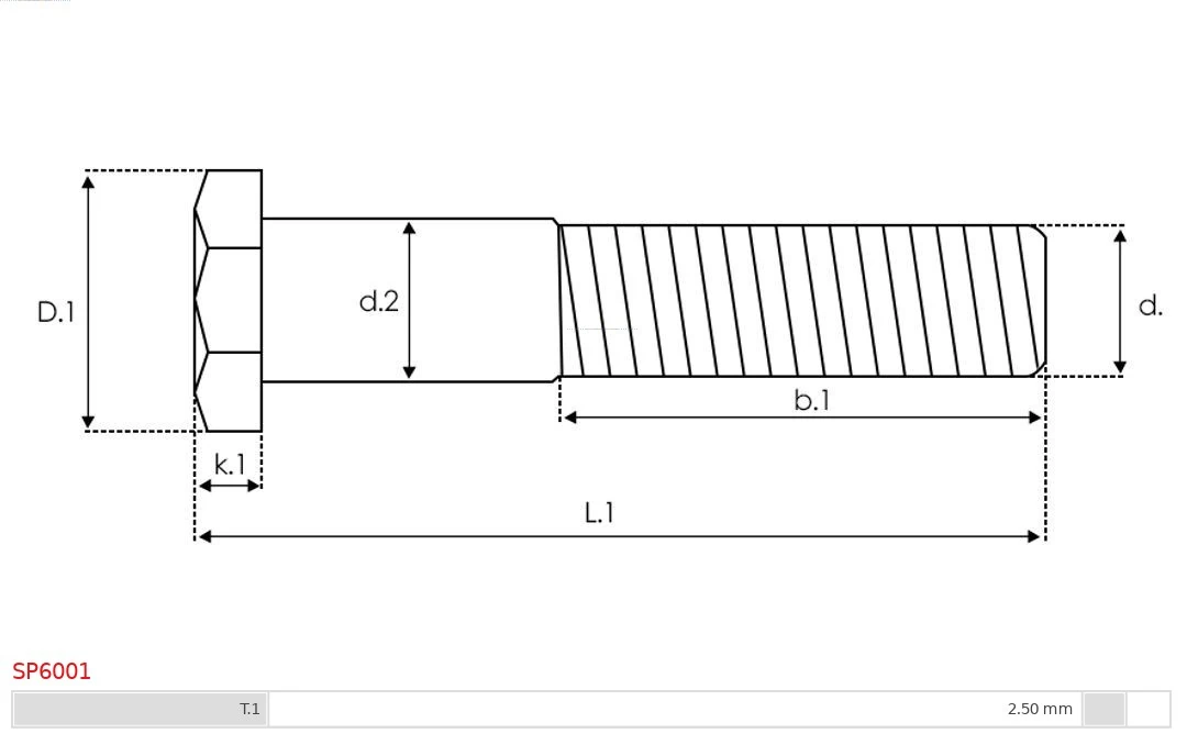 SP6001 As-pl Kit de reparación del solenoide de arranque