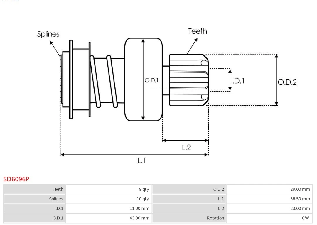 Comprar SD6096P As-pl Bendix