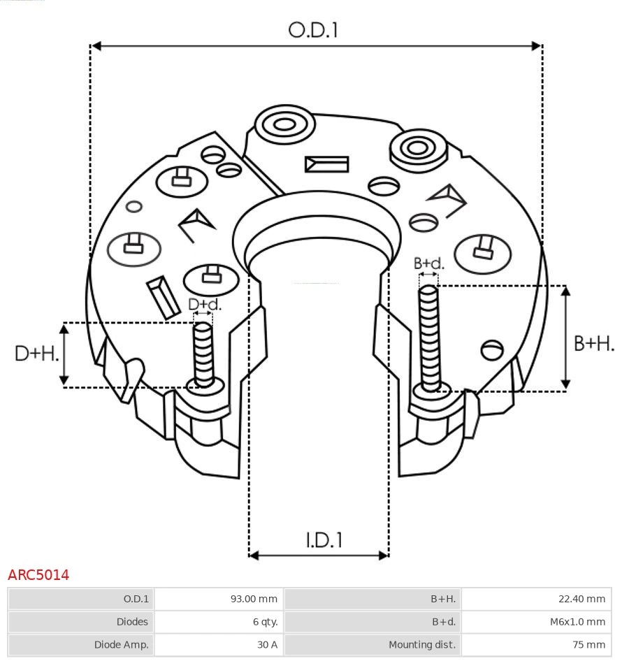 Puente rectificador del alternador As-pl ARC5014 precio, desde 25,26 EUR