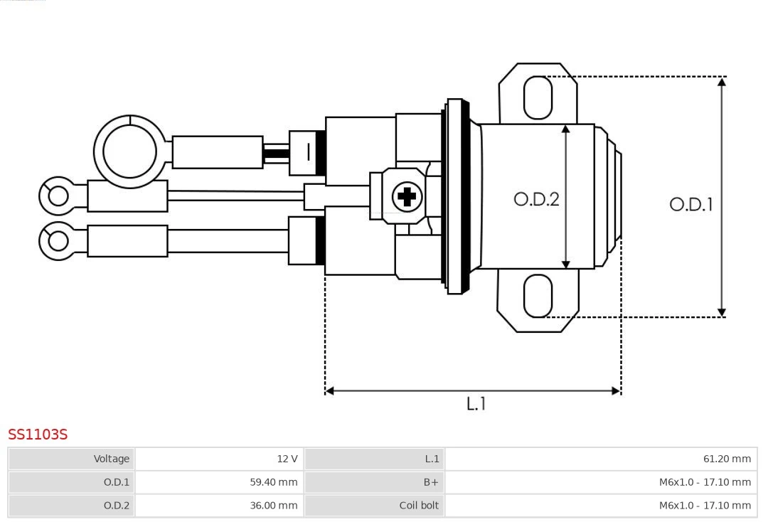 Solenoide de arranque 3965283 Cummins