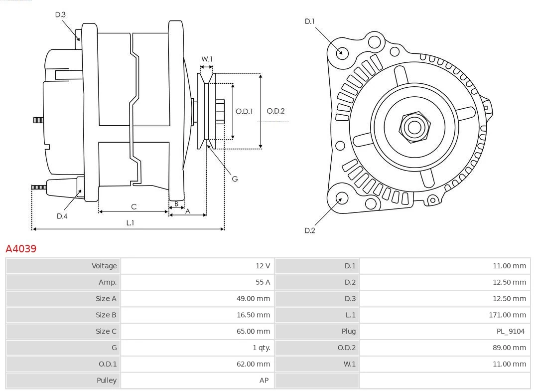 Generador As-pl A4039
