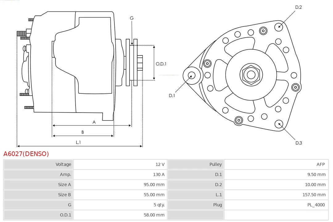 Generador As-pl A6027DENSO