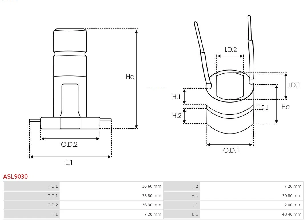 Colector de rotor de generador As-pl ASL9030 precio, desde 5,40 EUR