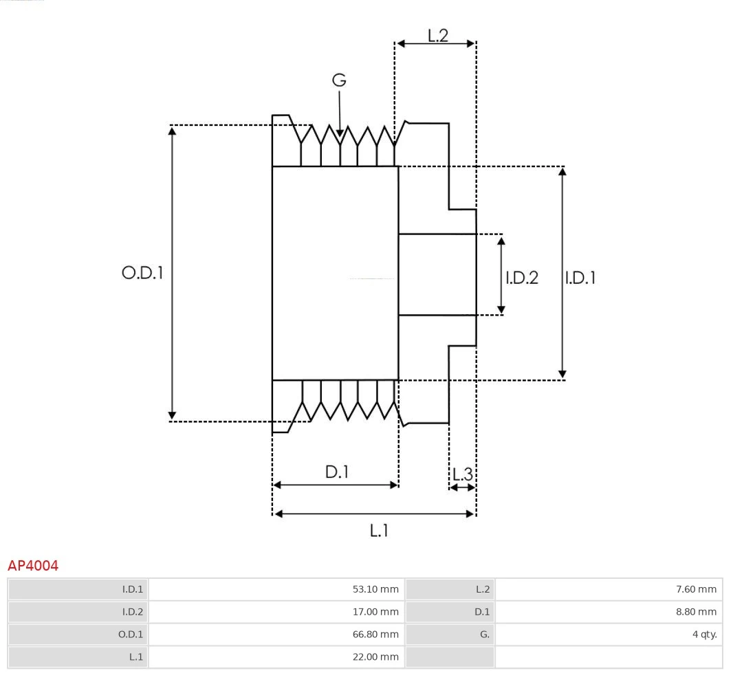 Comprar AP4004 As-pl Rueda libre del alternador