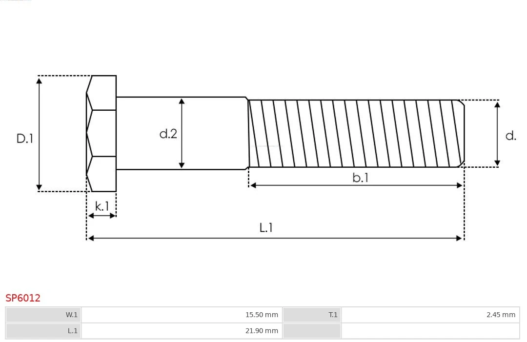 SP6012 As-pl Kit de reparación del solenoide de arranque