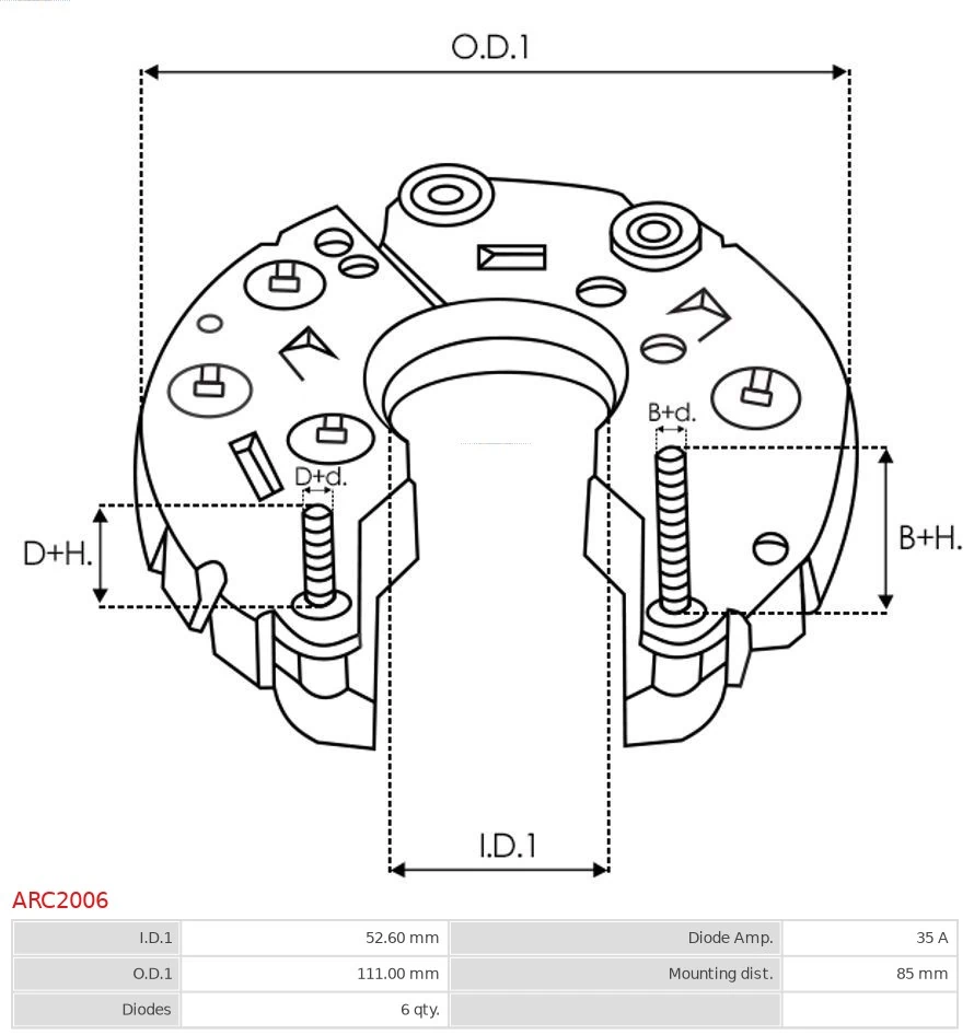 Comprar Puente de diodos, alternador Isuzu Trooper  UBS