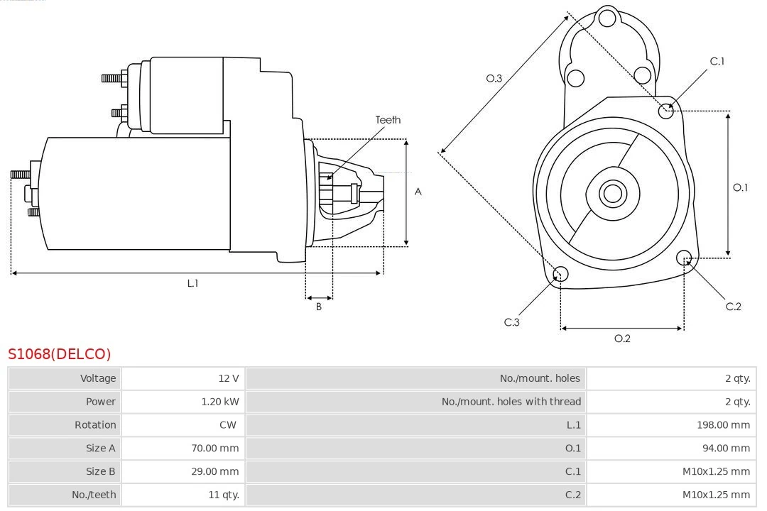 Motor de arranque S1068DELCO As-pl