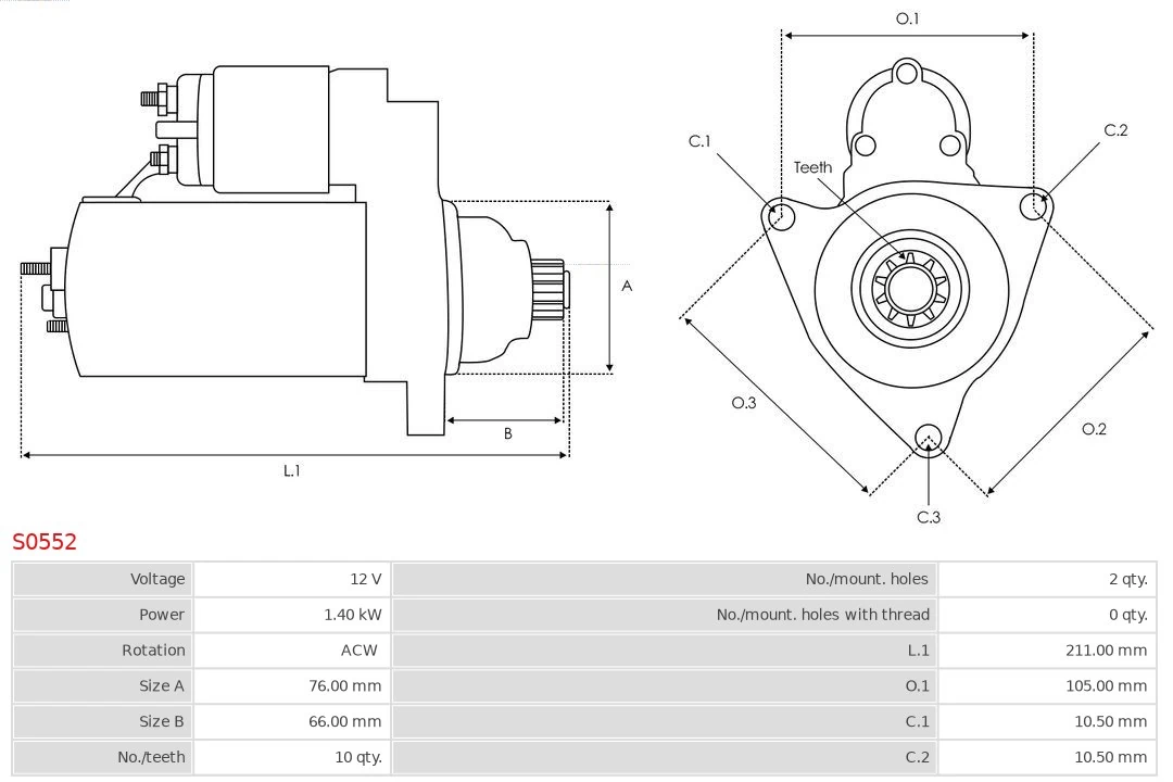Motor de arranque 51865316 Fiat/Alfa/Lancia