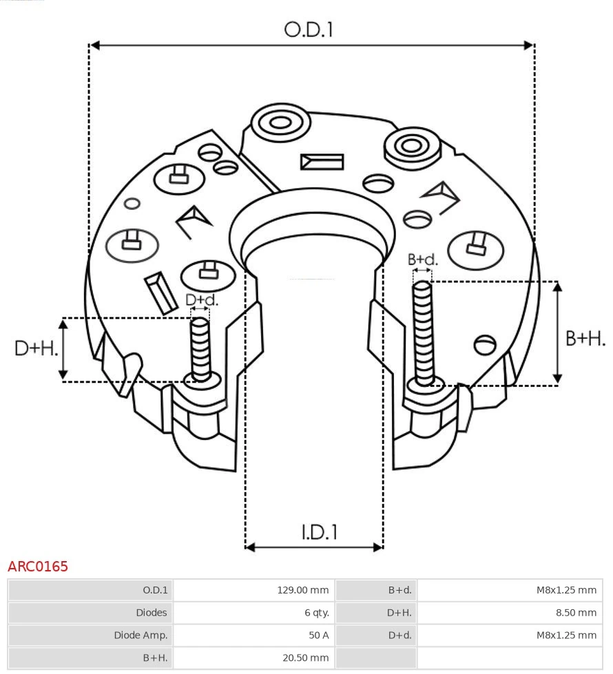 Puente rectificador del alternador As-pl ARC0165 precio, desde 40,29 EUR