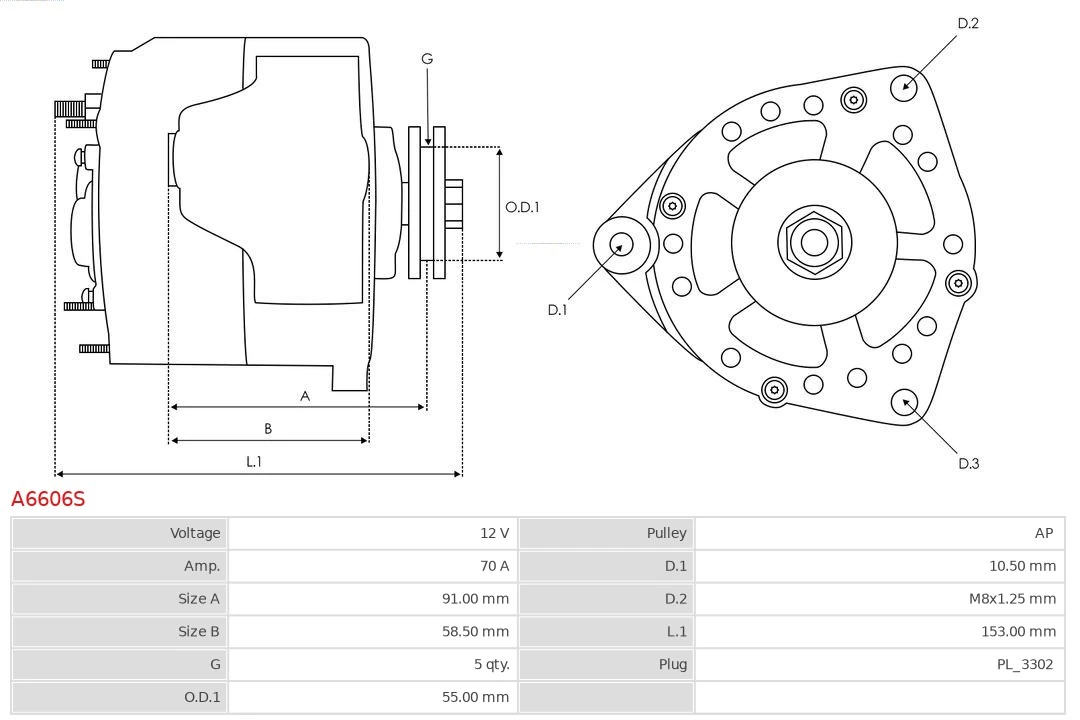 Generador As-pl A6606S