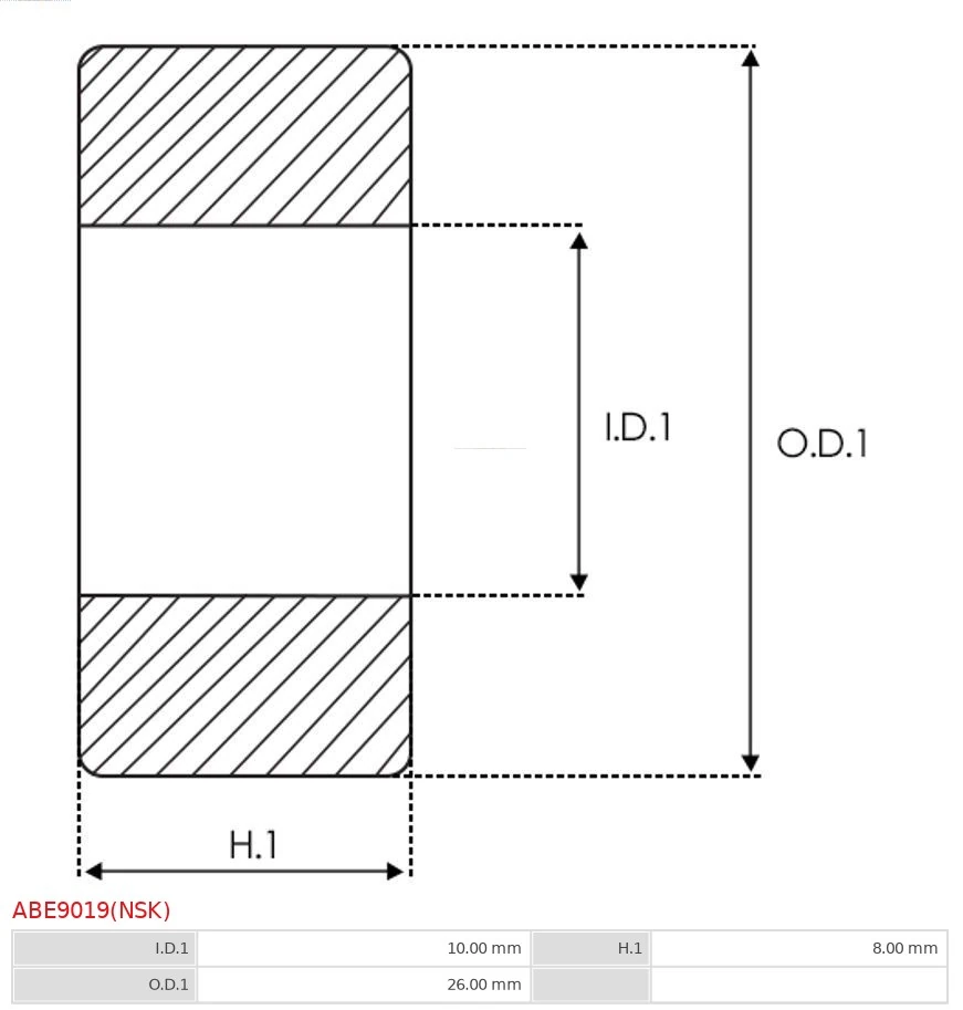 ABE9019NSK As-pl Cojinete de alternador