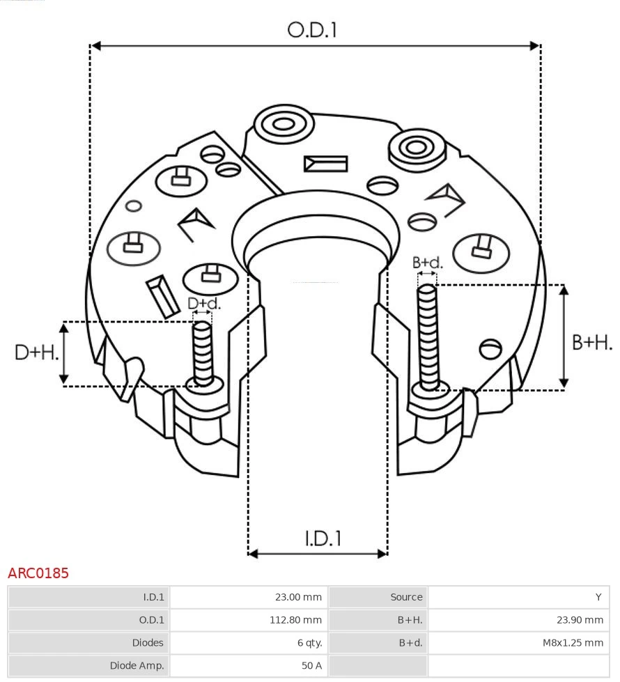 Alternador Diodo Puente Rectificador Bosch 1127319604