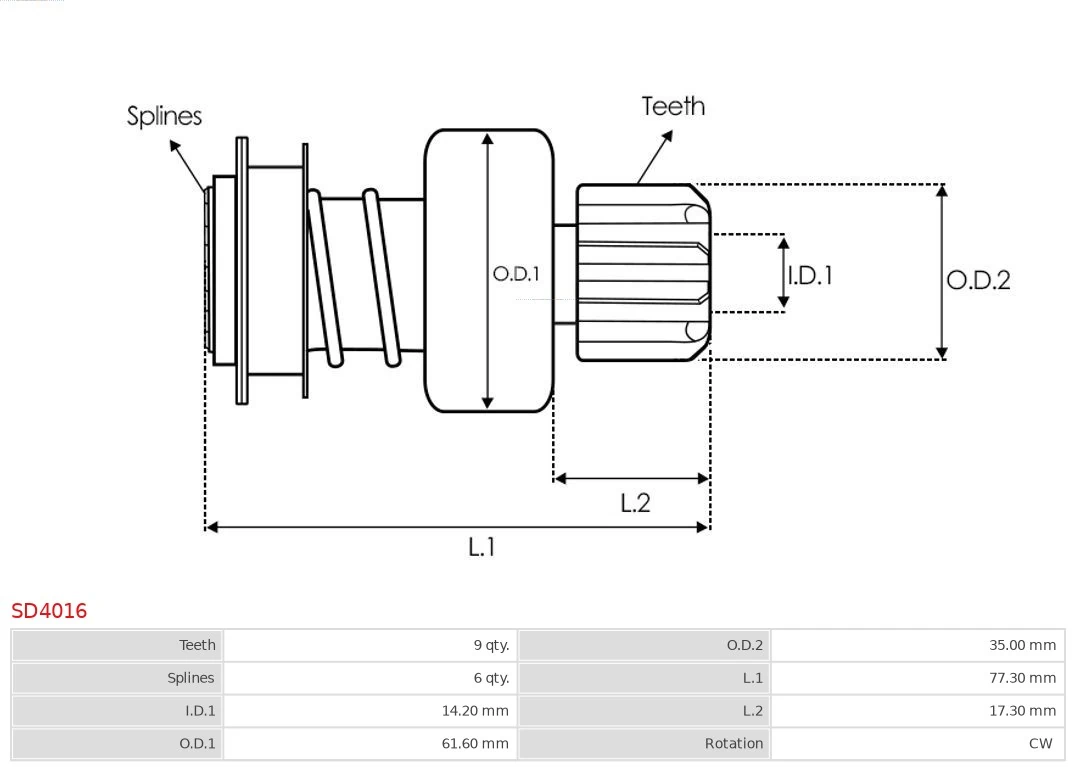 Bendix arranque AS/Auto Storm SD4016