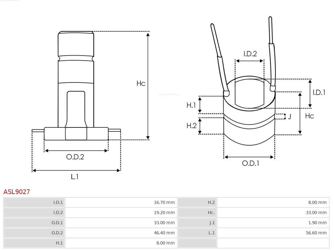 Colector de rotor de generador As-pl ASL9027 precio, desde 6,76 EUR