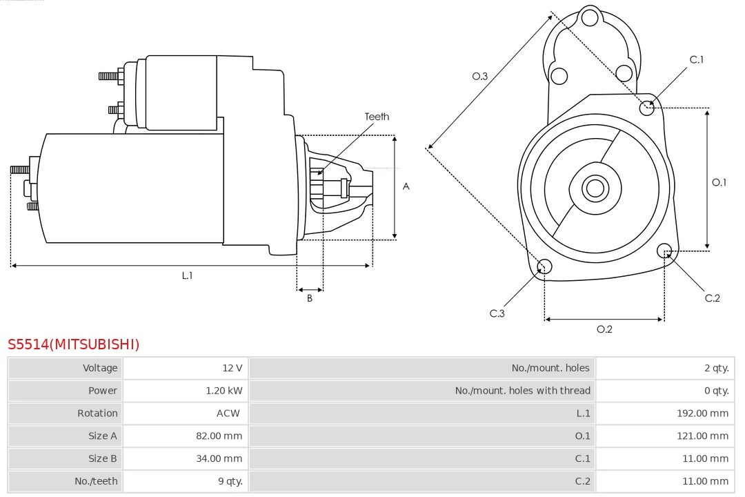 Arranque motores para Subaru Outback V B15, BS
