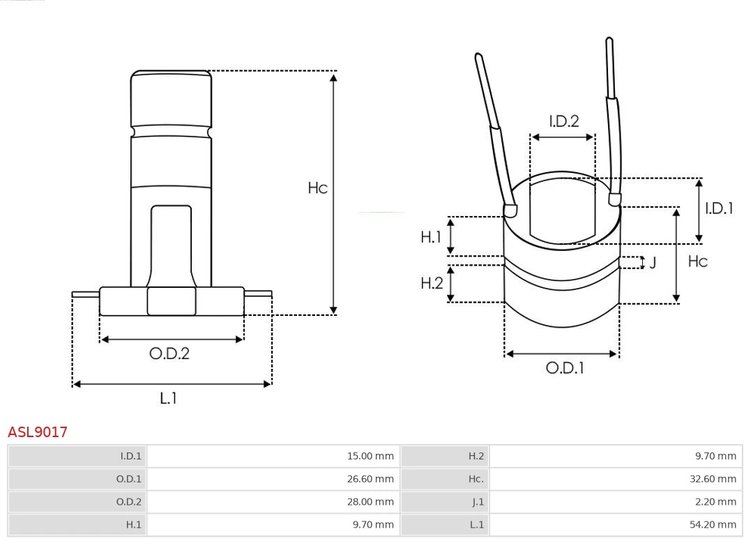 Colector de rotor de generador As-pl ASL9017 precio, desde 4,35 EUR