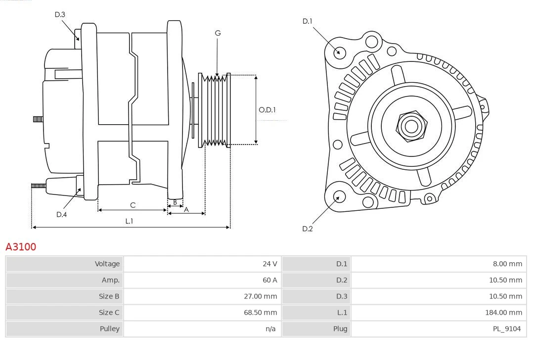 Generador As-pl A3100
