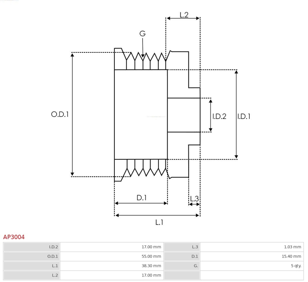 Comprar AP3004 As-pl Rueda libre del alternador