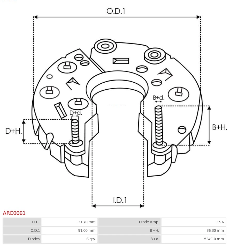 1127320316 Bosch Puente de diodos, alternador