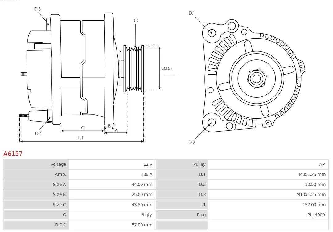 Generador As-pl A6157
