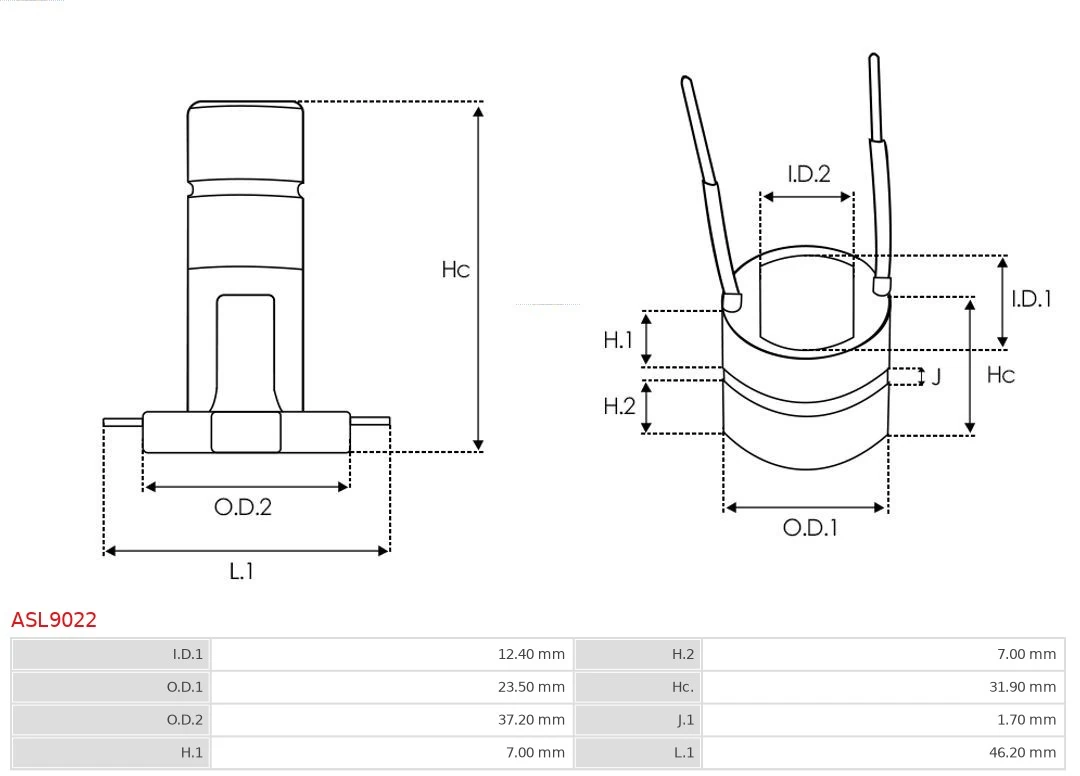 ASL9022 As-pl Colector de rotor de generador