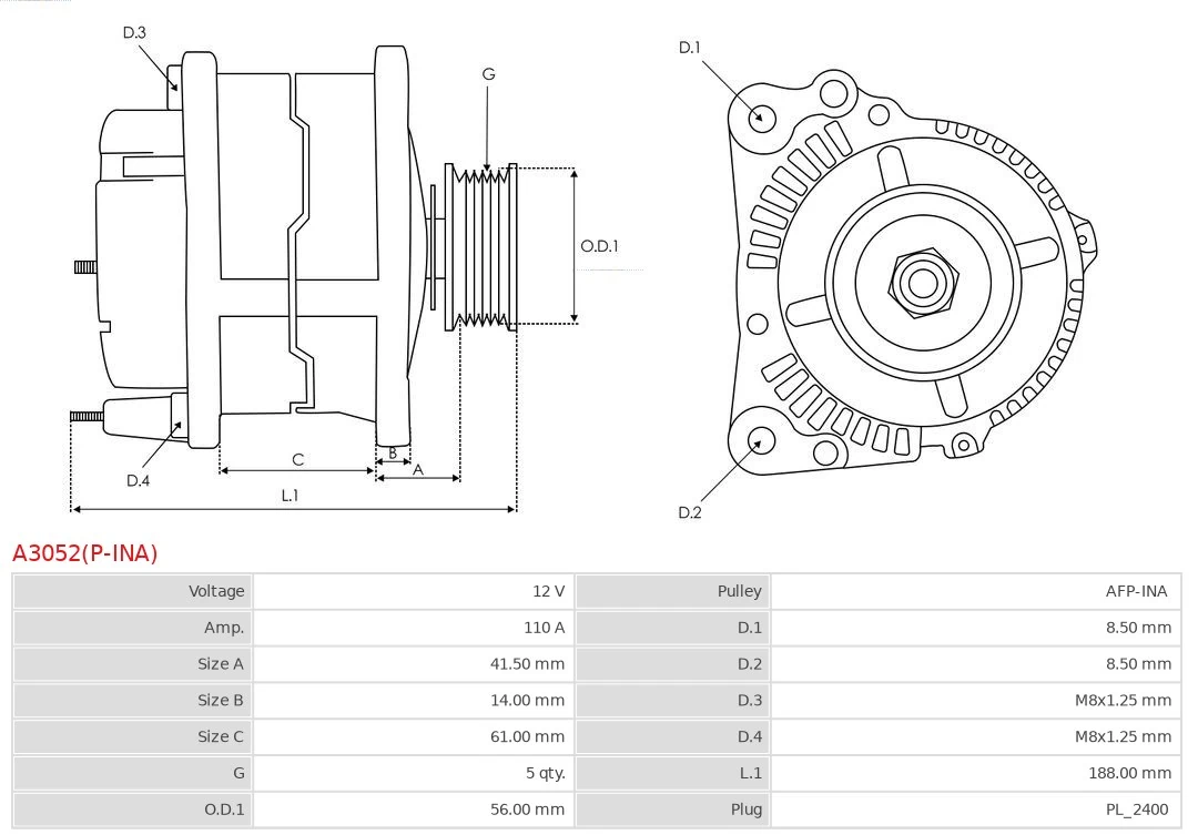 Generador As-pl A3052PINA