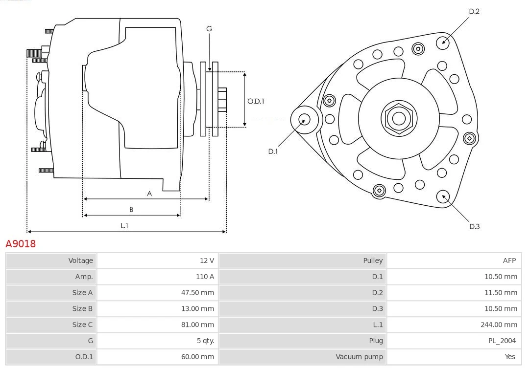 Generador As-pl A9018