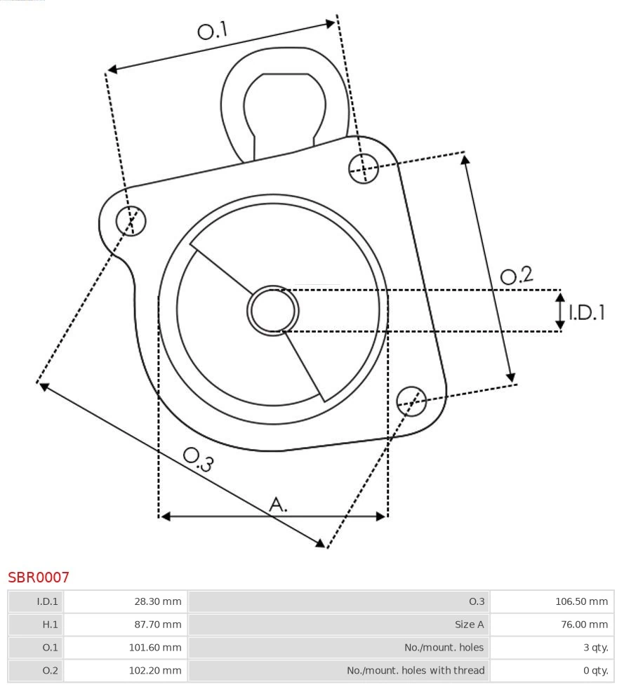 Tapa delantera del motor de arranque As-pl SBR0007 precio, desde 20,84 EUR