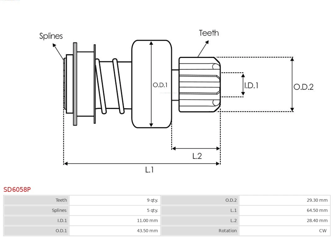 Comprar SD6058P As-pl Bendix