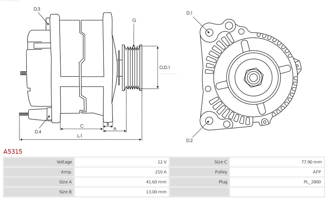 Alternador del motor Renault (RVI) 231000009R precio, desde 107,45 EUR