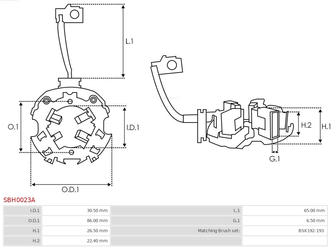 Comprar A0011515314 Mercedes Portaescobillas motor de arranque