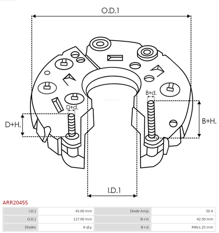 Comprar ARR2045S As-pl Puente de diodos, alternador