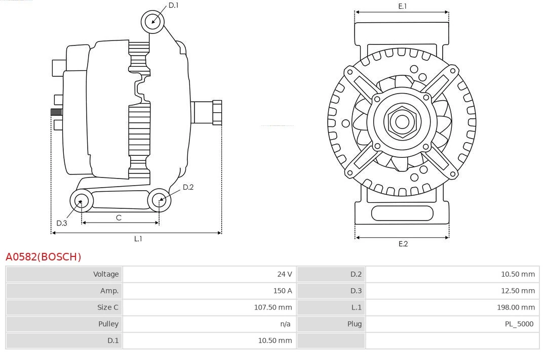 Alternador A000150645080 Mercedes