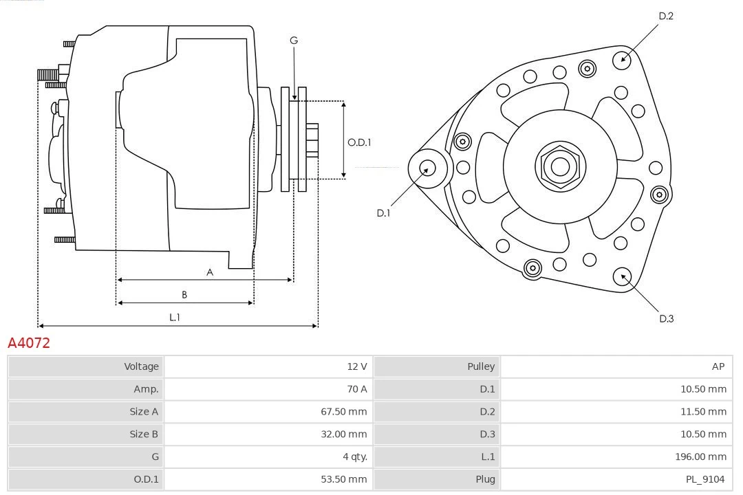 Generador As-pl A4072