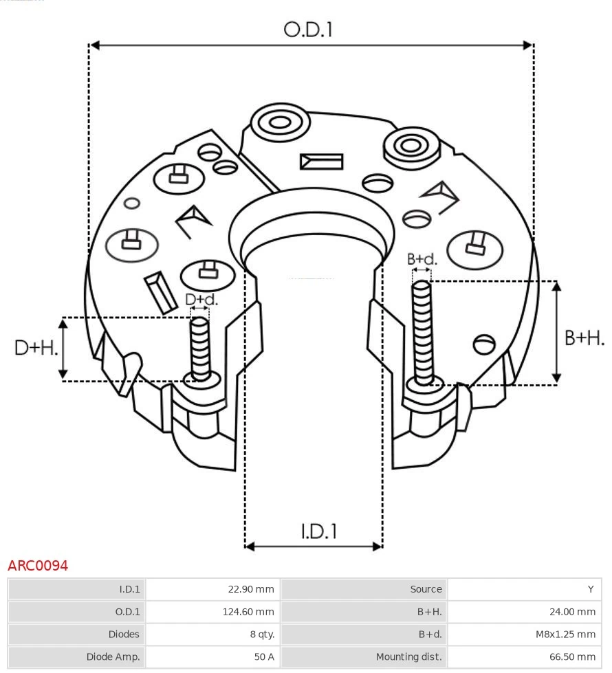 Puente rectificador del alternador As-pl ARC0094 precio, desde 40,28 EUR