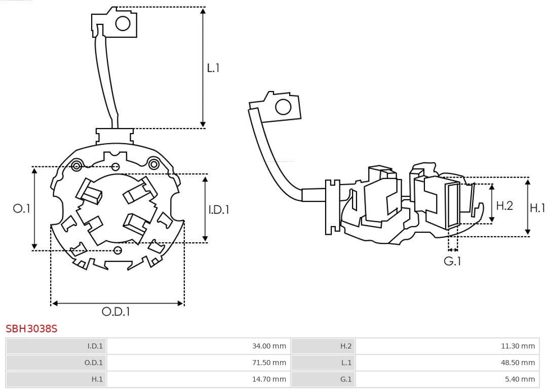 Portaescobillas motor de arranque F032235390ZDB Cargo