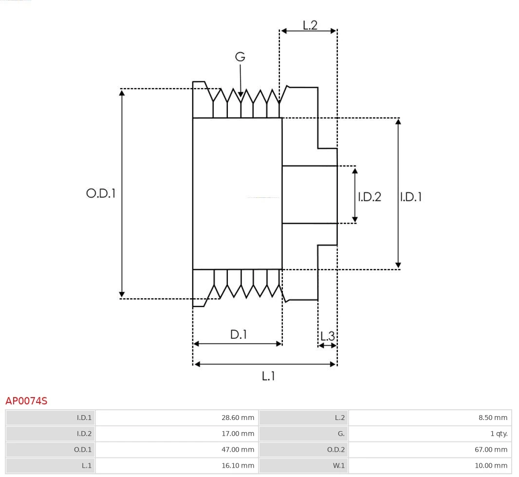 6033GC5067 Bosch Rueda libre alternador 