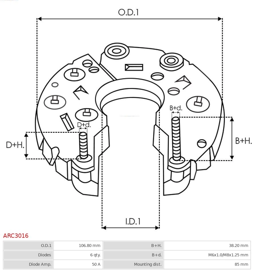 Puente rectificador del alternador As-pl ARC3016 precio, desde 30,05 EUR