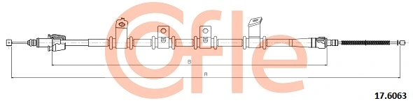GCH1002 TRW Cable de freno de mano trasero derecho