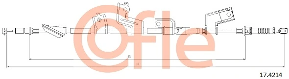 Cable de freno de mano trasero derecho para Honda Civic EU, EP, EV