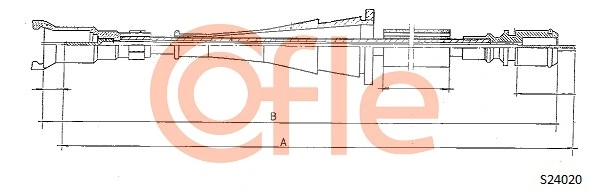 Cable del velocímetro para Renault Clio I (BC57, 5357)