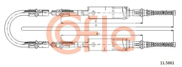  Cable de freno de mano trasero derecho/izquierdo Ford Transit 4