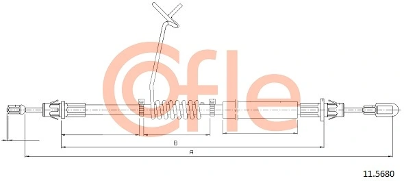 Cable de freno de mano trasero izquierdo para Ford Transit IV T