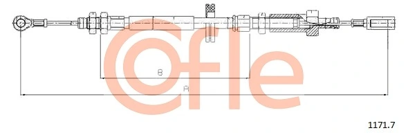 Cable de freno de estacionamiento delantero 113001 Beca Cables