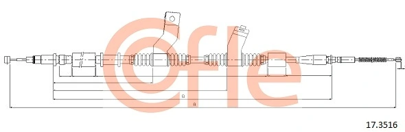 Cable de freno de mano trasero derecho EX35119 Euroex